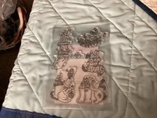 Christmas Clear Stamp Set. Cute Mouse Snd Dog Christmas Stamps With Gifts. NIP