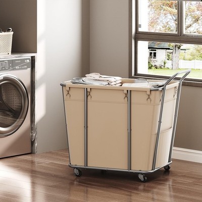 Laundry Sorter, 313L Large Laundry Basket, Rolling Hamper, Minimalist Laundry...