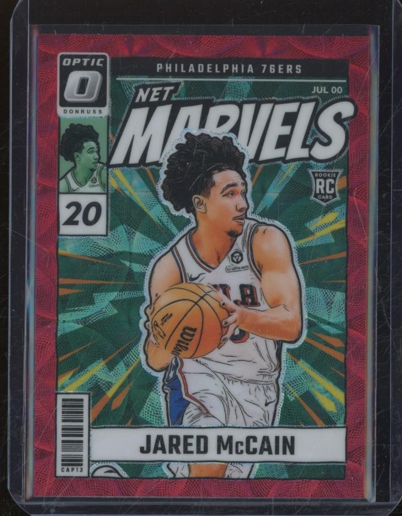 2024-25 Donruss Optic JARED MCCAIN RC Rookie Net Marvels Red International JZT4