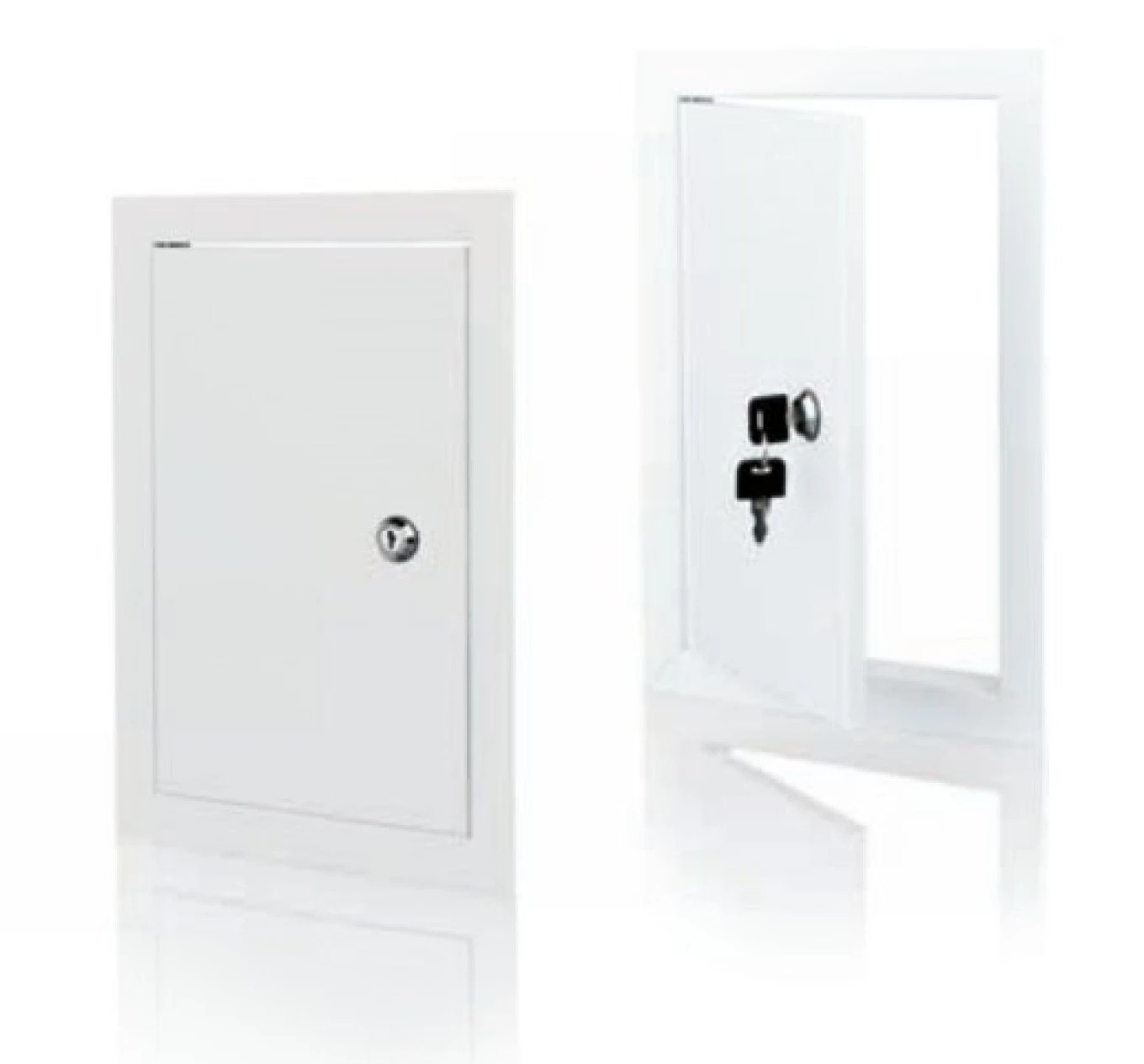 Inspection door metal white 150X150 with lock DMZ15X15