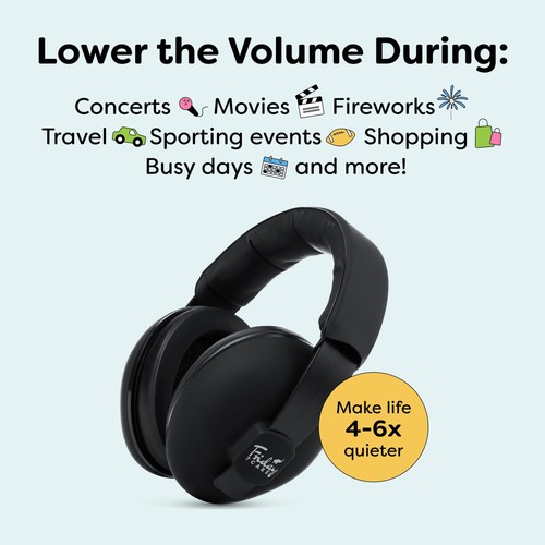 Baby Ear Protection, Noise Cancelling Headphones, Black - Picture 4 of 7