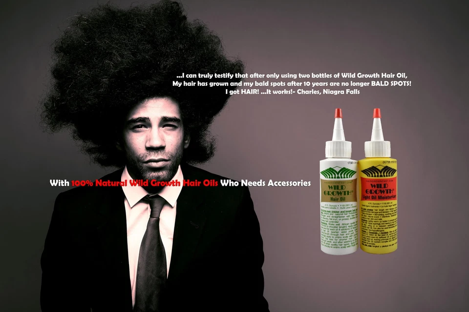 Aceite de cabello Wild Growth 4 fl oz tratamiento tópico para el crecimiento del cabello largo y grueso Foto 3 de 4