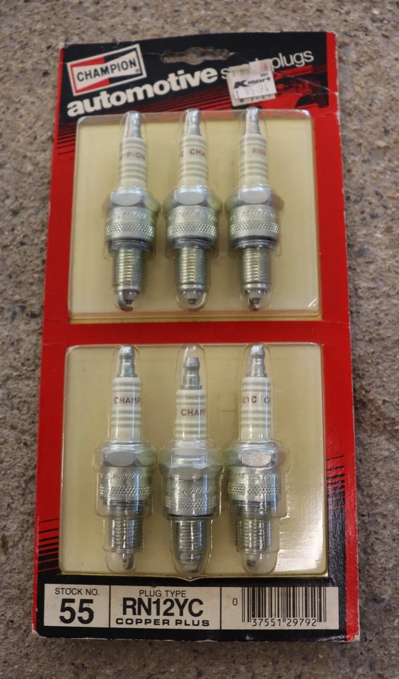 NEW OLD STOCK CHAMPION COPPER PLUS RN12YC SPARK PLUGS = SET OF 12 NEW IN BOX Foto 4 de 4