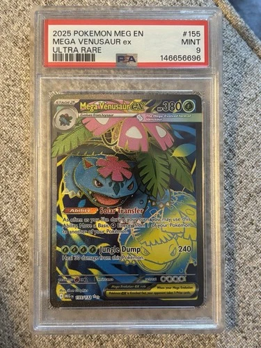 2025 POKEMON MEGA EVOLUTION MEGA VENUSAUR EX #155 PSA 9