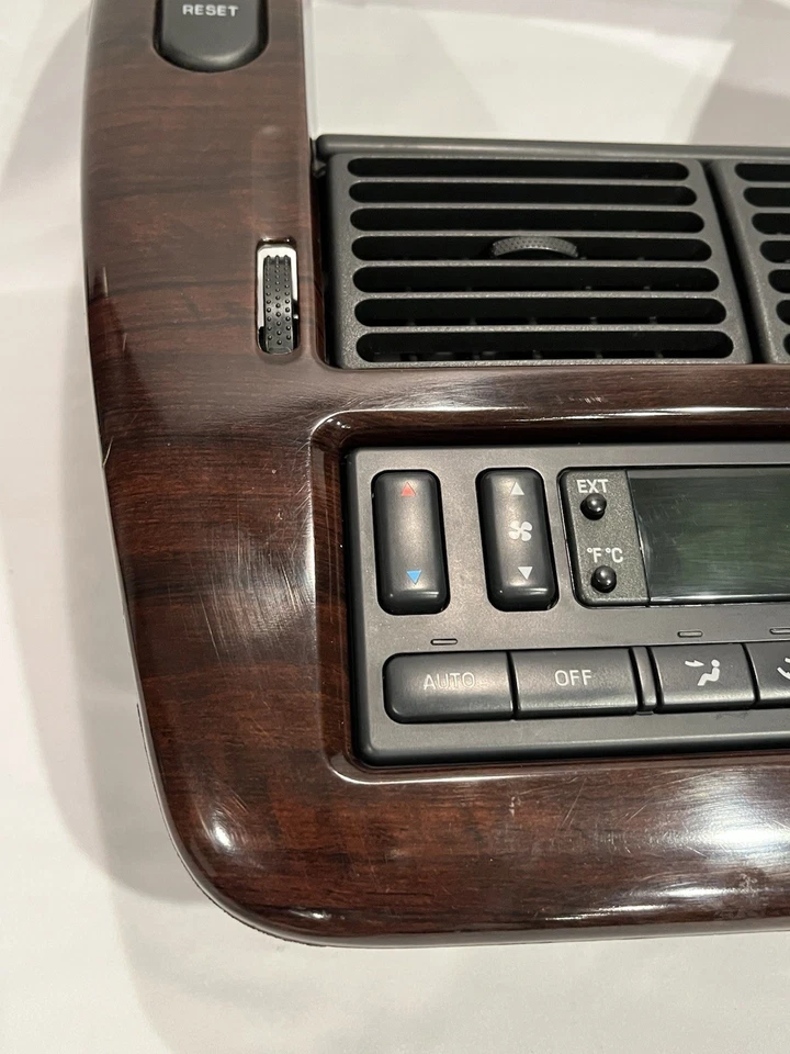2002-2005 Ford Explorer aquecedor AC controle climático moldura rádio grão de madeira fabricante de equipamento original✅ - Imagem 2 de 4
