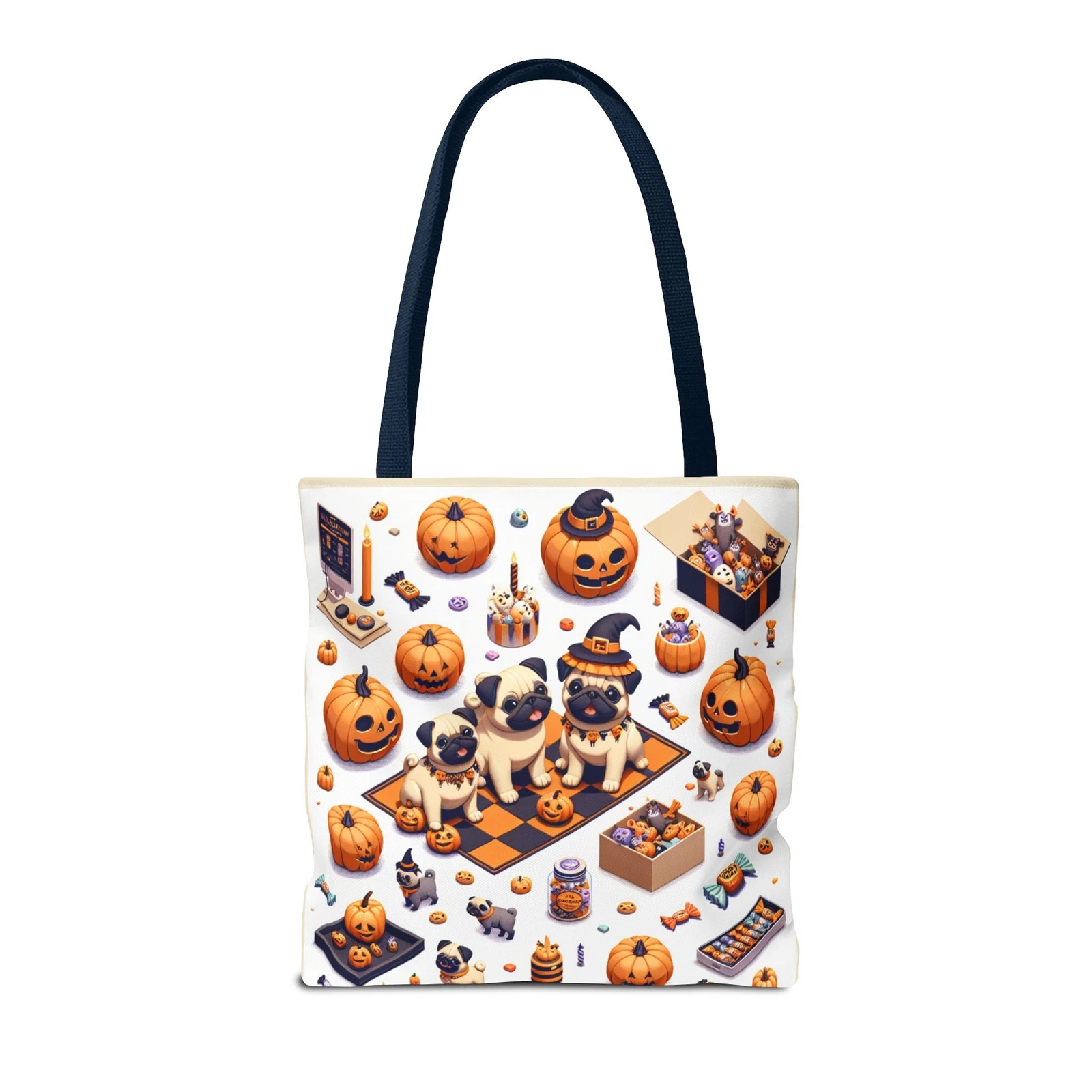Halloween and Pugs Tote Bag