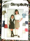 Unused pattern sizes 3-6 little girl school uniforms dated 1997, skirts, tops