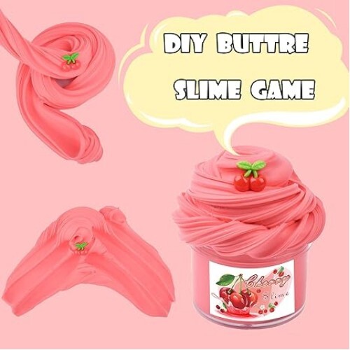 6 Pack Butter Slime, Slime with Peachybbies Watermelon Lemon Charms,... - Picture 2 of 3