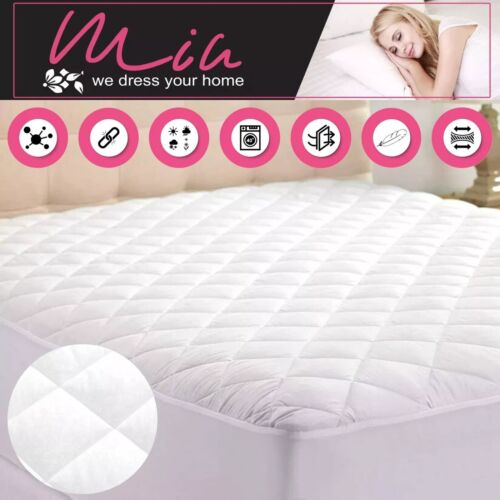 EXTRA DEEP QUILTED WATERPROOF MATRESS MATTRESS PROTECTOR FITTED SHEETS BED COVER - Picture 8 of 110
