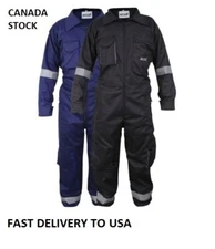 Work Wear Men's Overalls Boiler Suit Coveralls Mechanics Protective