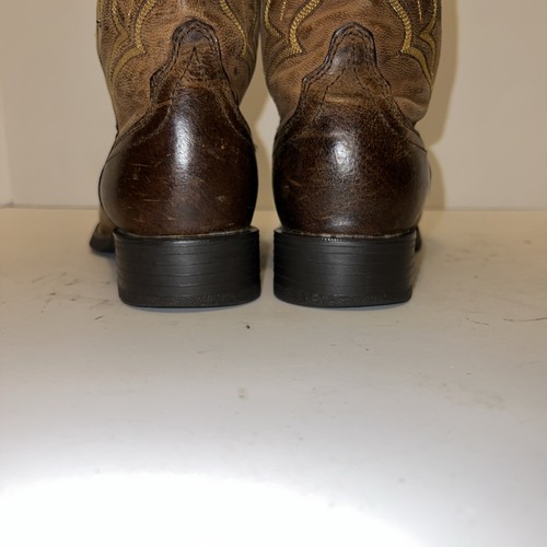 Botas vaqueras Justin para hombre de cuero marrón guijarro 11 pulgadas 7223 talla 7,5EE - Imagen 6 de 9