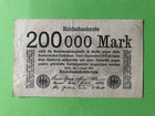1923 Germany 200,000 Mark Banknote