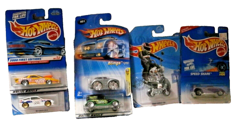 Hot Wheels Mixed Lot of 6: Blings, Circus on Wheels, Motorcycle, First Edition.. - Picture 2 of 5