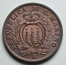 5 Centesimi 1936 Red Copper FDC San Marino