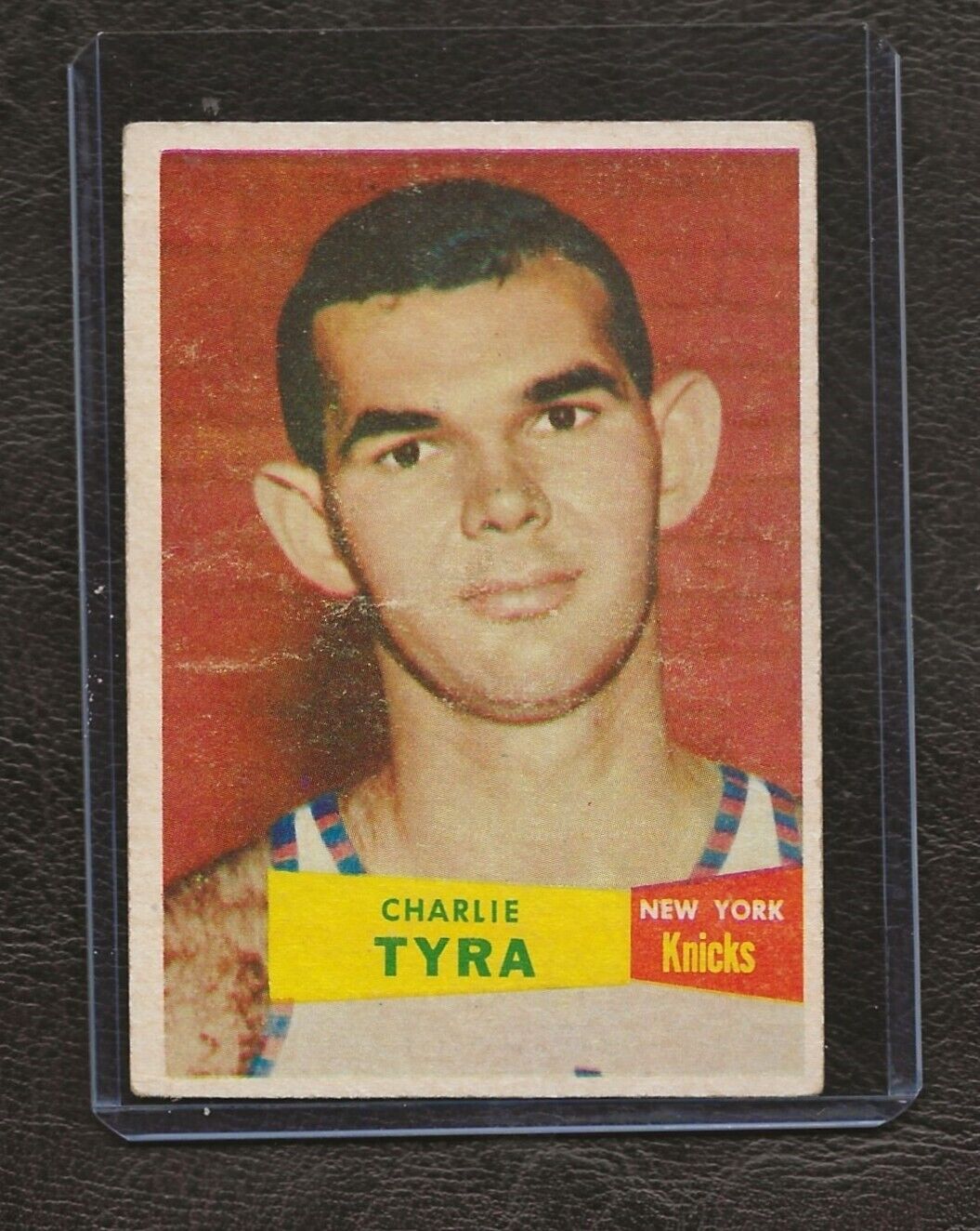 1957 Topps Basketball #68 Charlie Tyra, New York Knicks, VG (MK)