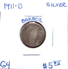 1911 DENVER BARBER SILVER DIME IN GOOD CONDITION.