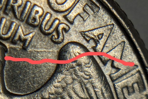 2-1996 P Washington Quarter Errors 2 Spiked Head 2 Spiked Eagle Int Die Breaks - Picture 18 of 23