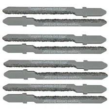 8 T Shank Scroll Carbide Jigsaw Blades Wall Tile Marble Slate Drywall Fiberglass