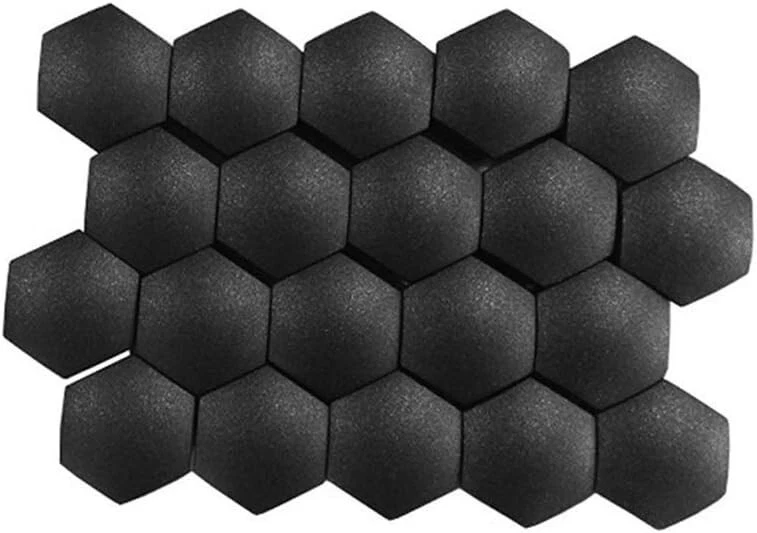 Seat Wheel Nut Covers Matte Black Alhambra Arona Exeo Mii Altea Arosa 20x17mm - Image 4 of 4