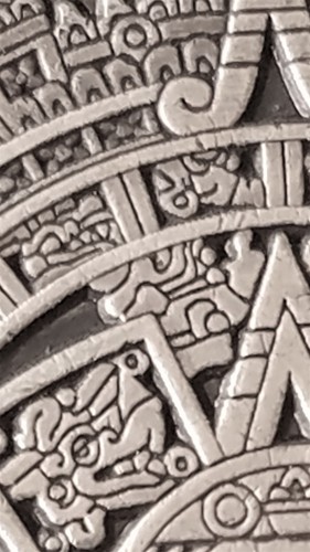 1880 Aztec Calendar Art Coin with Protective Capsule and Display Stand - Picture 6 of 10