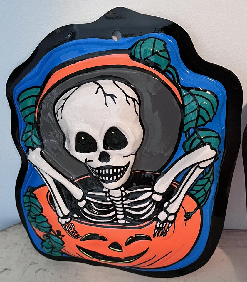 "Juego de 3 disfraces de fantasmas esqueleto de Halloween vintage decoración de fiesta utilería 9""" Foto 2 de 4