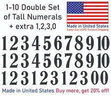 1-10 School Book Outdoor Vinyl Decal Numbers for Mailbox, Door, Address, Locker