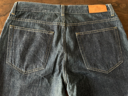 Gucci Blue Cotton Denim Jeans Color Blue Size 52 IT - NEW!! - - Picture 3 of 13