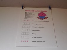 Christmas/Winter Fairy Tale-Themed Word Ladders Write-On Wipe-Off Flip Book New 