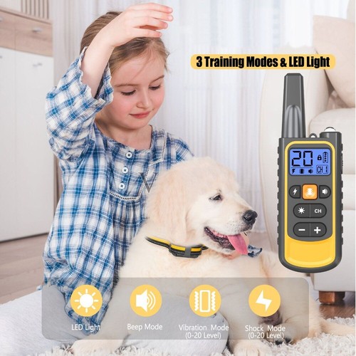 Hund Ausbildung Erziehungshalsband Stromschlag Hunde Vibration 1000M Ton e-Shock - Bild 2 von 12