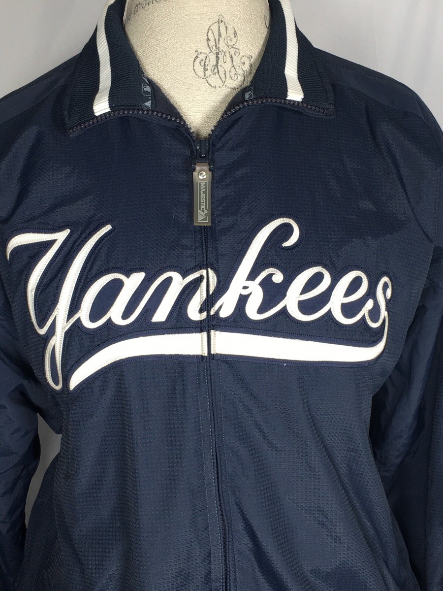 Yankees Majestic Authentic ジャケット ネイビー VINTAGE MAJESTIC AUTHENTIC COLLECTION NEW YORK YANKEES SATIN