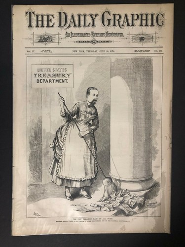 Complete 1874 Daily Graphic Illustrated Large Newspaper Advertising 6/18 VG/EXC - Picture 2 of 5
