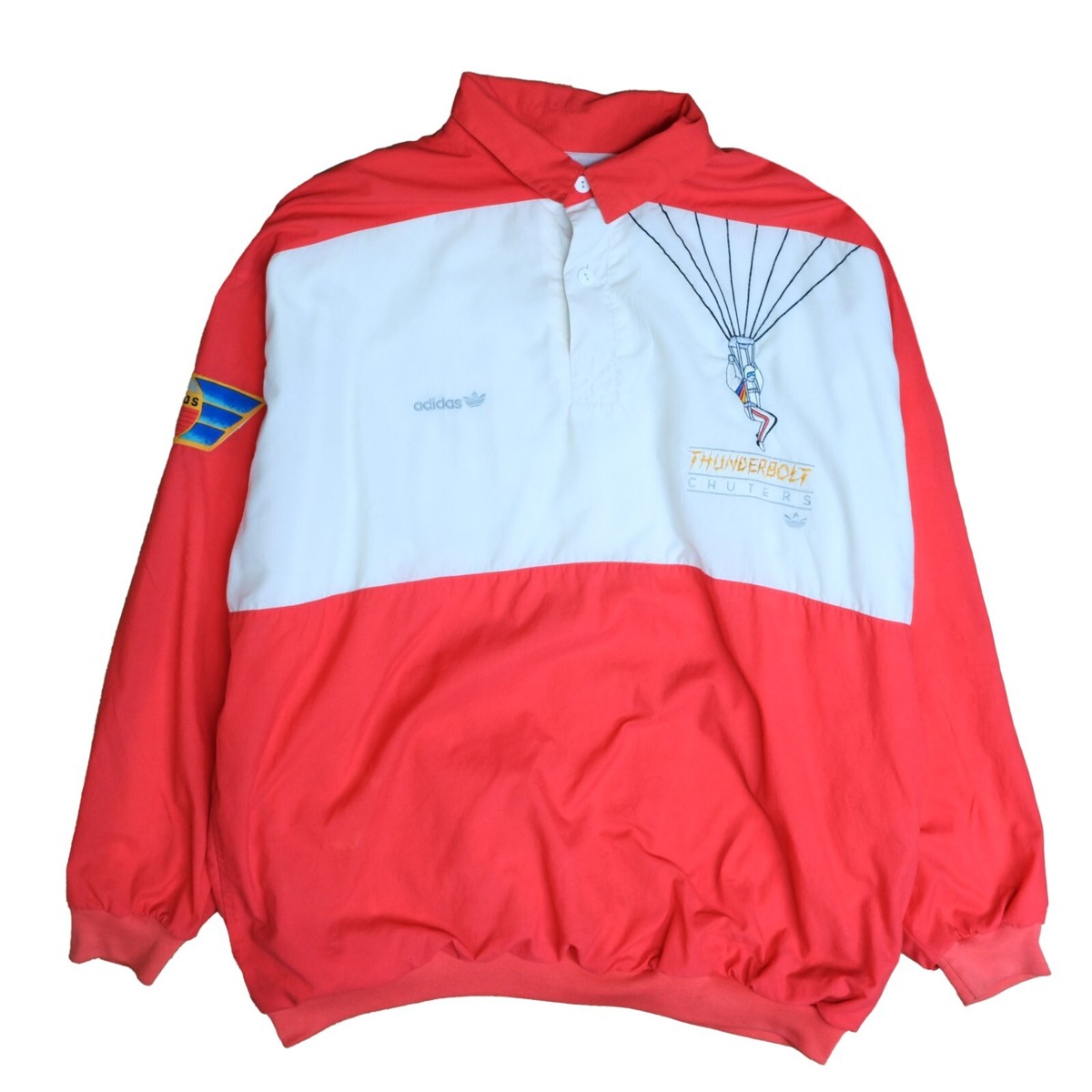 ウェア Vintage adidas x Jeep Game shirt Vintage Adidas Thunderbolt Chuters Aeros Sweatshirt Size XL