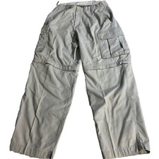 Vintage Suburban Cargo Pants Size 34 Y2K Wide Leg Baggy Skater Convert 2 Shorts