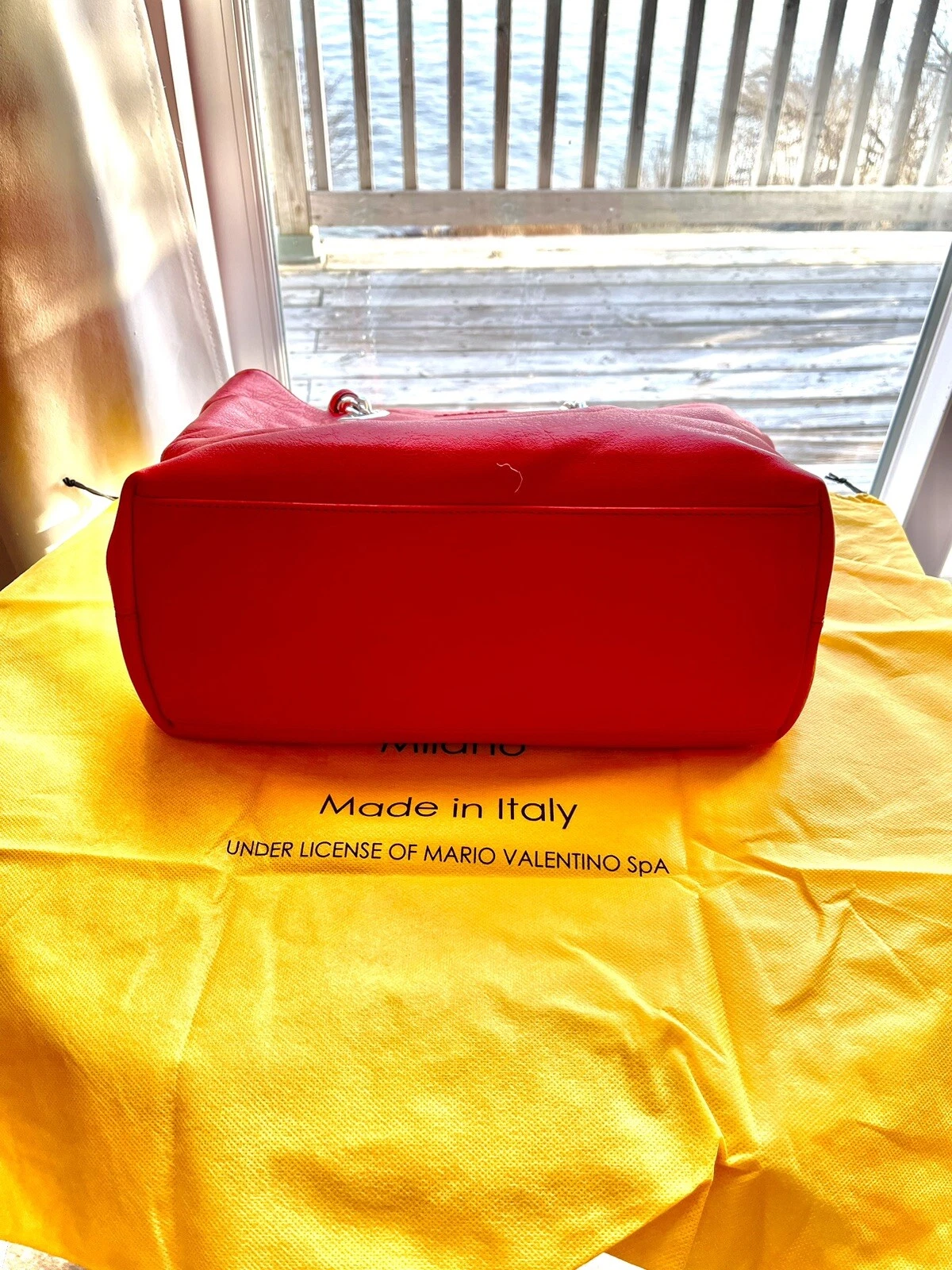 Borsa Valentino by Mario Valentino RARA Marylin pelle anguria tracolla catena nuova con etichetta