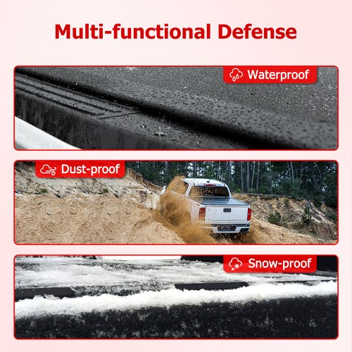 ✅5.8FT Soft Roll-Up Tonneau Cover Truck Bed For 07-13 Chevy Silverado/GMC Sierra - Picture 2 of 17