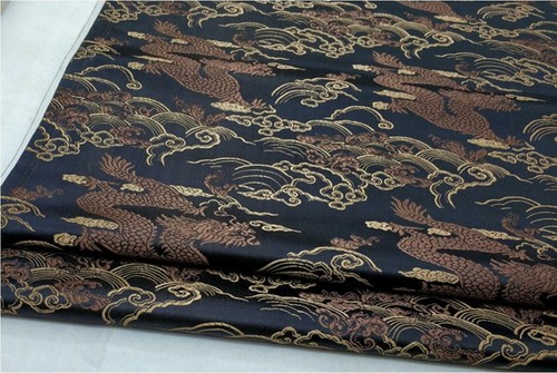 Faux Silk Brocade ( Big Dragon ) Jacquard Damask Kimono Fabric Material*BC31 - Picture 12 of 13