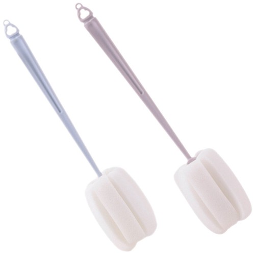 2 Pcs Dishes Cleaning Brush Sponge Long Handle Flask Bottle Cleaner Water - Bild 5 von 9