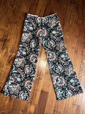 Vintage 1960  s Tapestry Mid Rise - 10 Inch Rise - Bell Bottom Pants Small 28X28