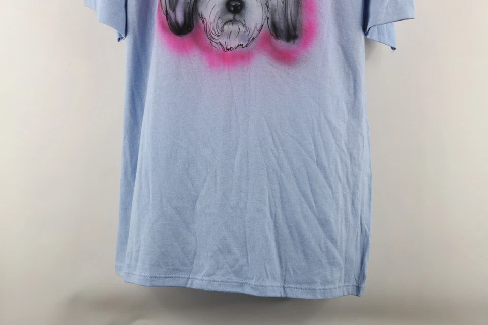 Camiseta de manga corta vintage años 80 Russell Athletic para mujer grande cepillo de aire perro EE. UU. Foto 3 de 4