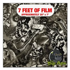 Hydrographic film Hatchet Skulls hydro dipping 7' x 20" hydro dip