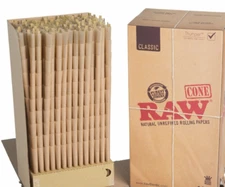 Authentic Raw King Size pre rolled Cones W/ Filter tips 25 / 50 / 100 200 300 ct