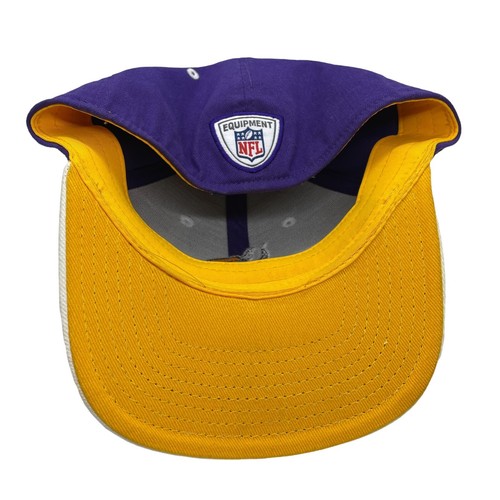 Minnesota Vikings Reebok Hat NFL Purple Yellow Fitted S/M Cap Logo Minty Clean - Picture 5 of 6