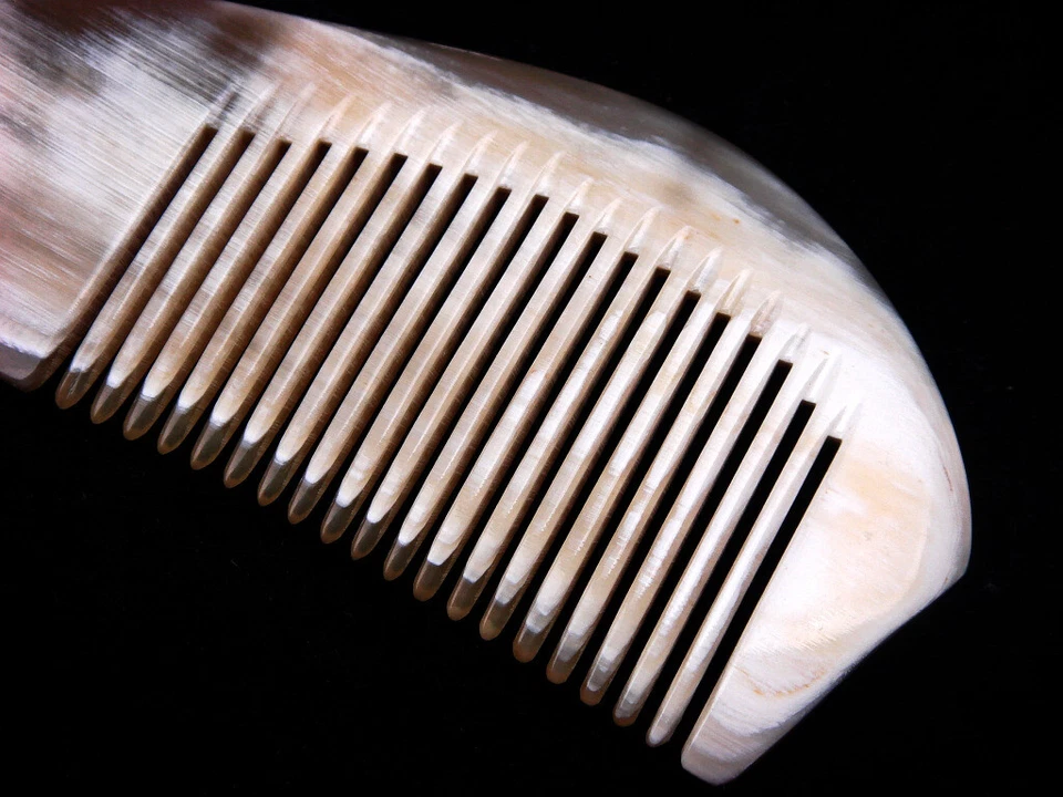 Authentic Ox Horn Hand Crafted Pocket Comb Fashion Hair Organizer New #06052201 - Image 2 of 4