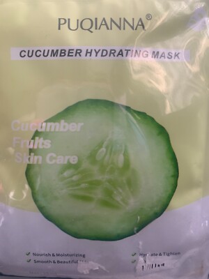 Revitalize Your Skin with Puqianna Cucumber Face Mask - Set of 5 Masks