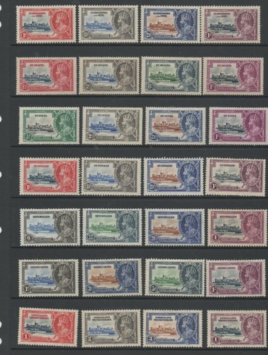 Francobolli MLH argento 1935 Giubileo 249 montati omnibus zecca escluso Egitto 1p - Foto 8 di 9