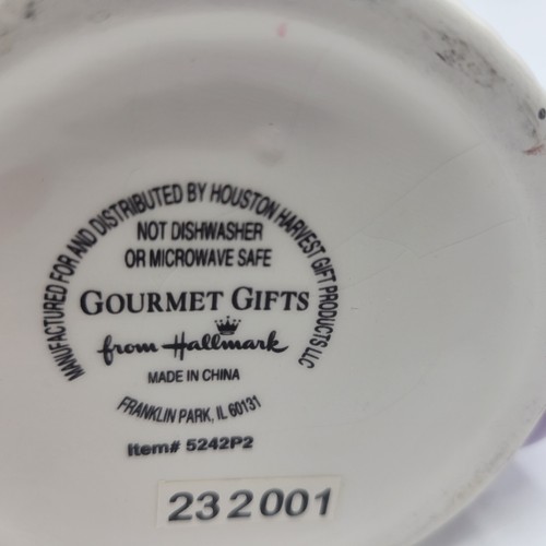 Hallmark Gourmet Gifts Teddy Bear Cup Mug Flowers Heart One Of The Kind - Picture 9 of 12