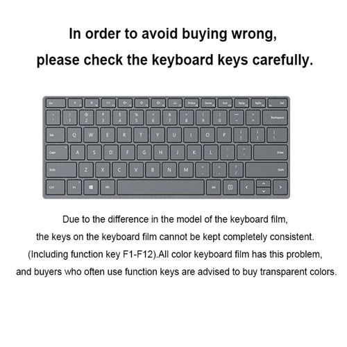 Tastatur Schutz Haut Tastatur abdeckung For Microsoft Surface Pro 7/6/5/4/X - Afbeelding 3 van 10