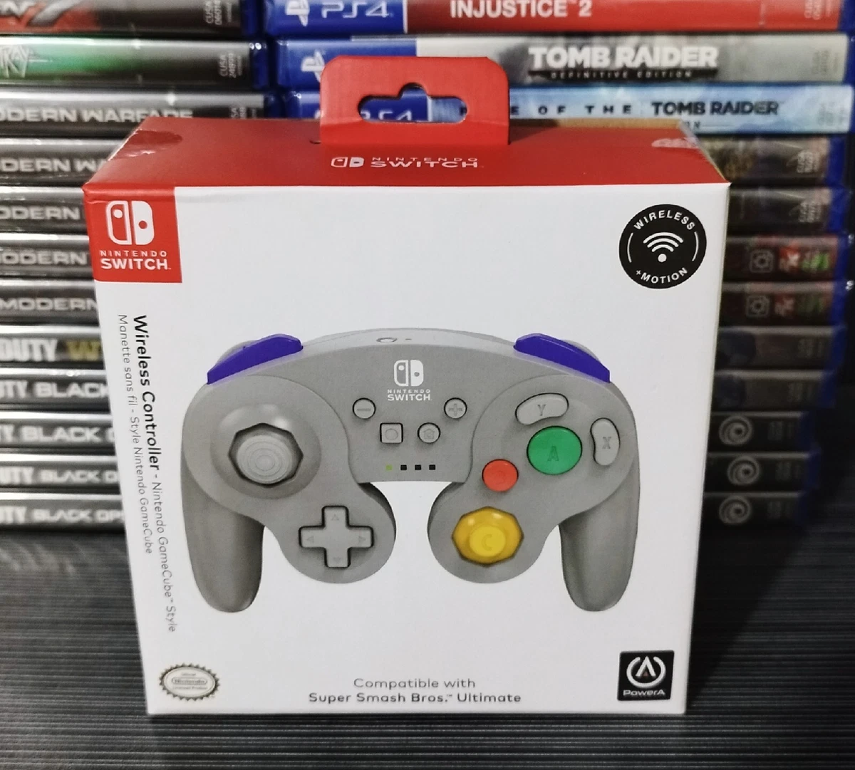  PowerA Wireless GameCube Style Controller for Nintendo Switch  Grey : Videojuegos