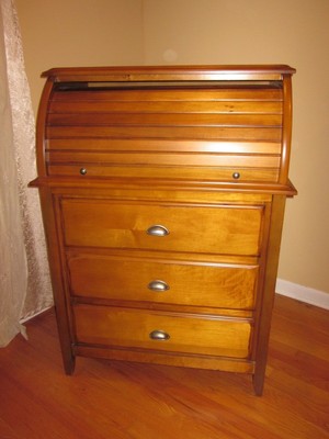 Pottery Barn Roll Top Computer Desk Golden Oak Gently Used Pottery Barn Roll Top Computer Desk