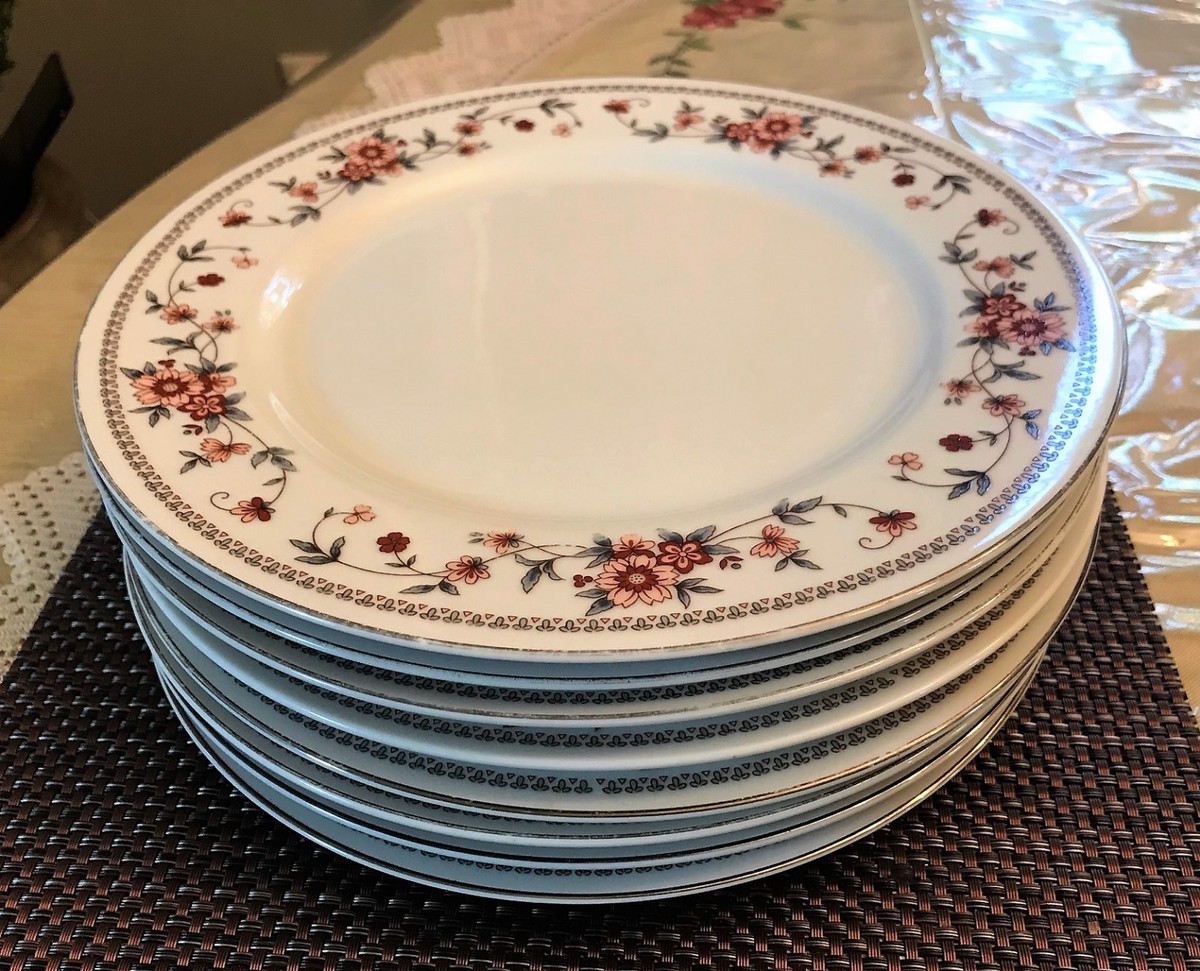 Rare lot de 4 assiettes à dessert de sarreguemines, modèle fox trott